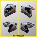 HELMET ACERBIS RIDER MODULARE GS TRICOLOR